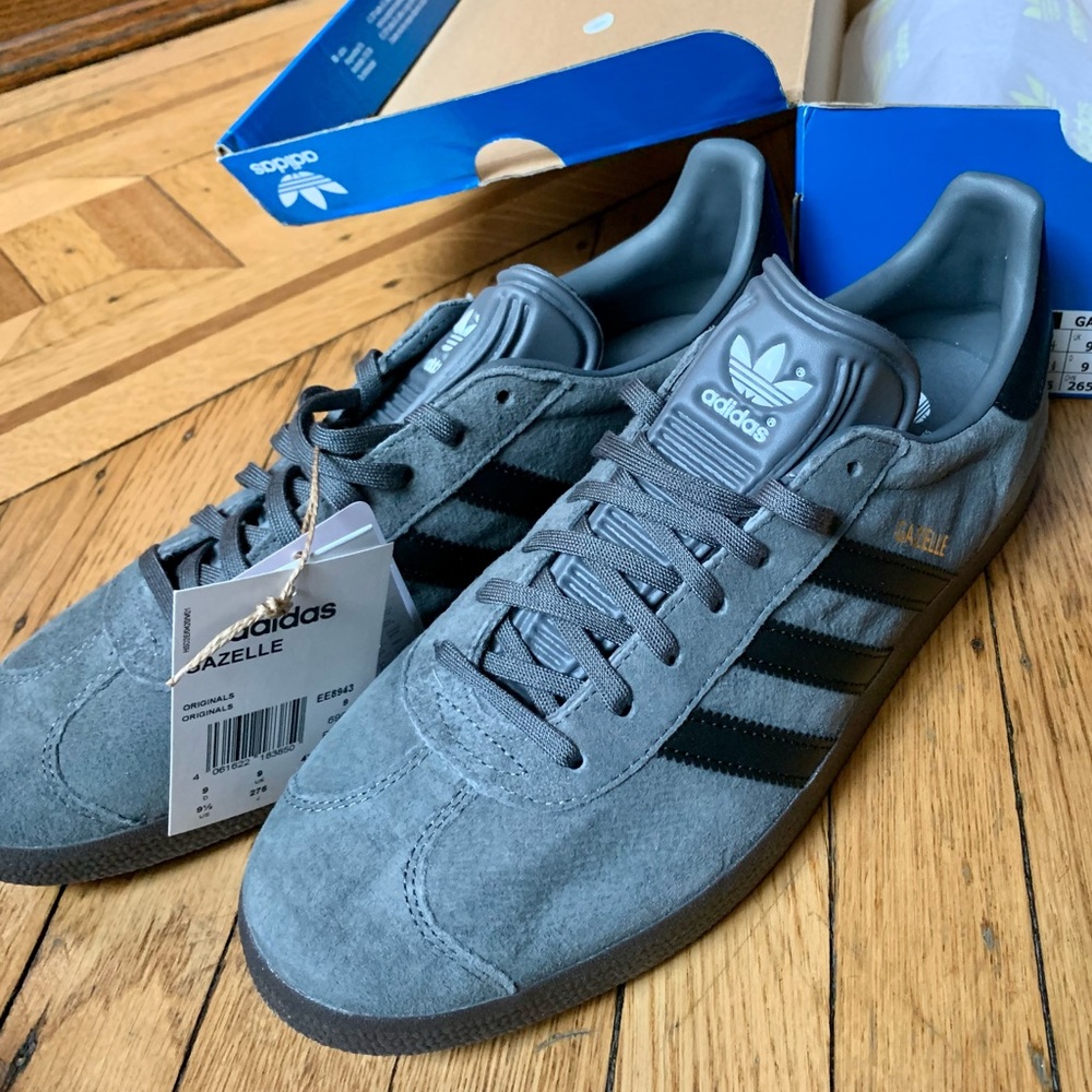 adidas Gazelle Trainers. Grey/Black. READ DESCRIPTION FOR SIZING.